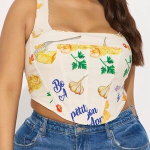 Fashion Nova Summer Corset Women Plus Size Top 1X NWT